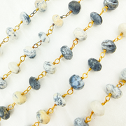Dendrite Opal Gold Plated Wire Chain